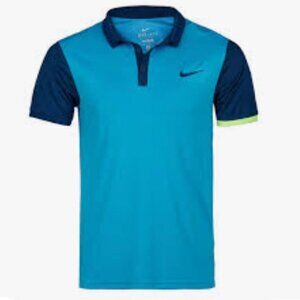 NIKE Court Dry Fit Blue POLO Size Xlarge